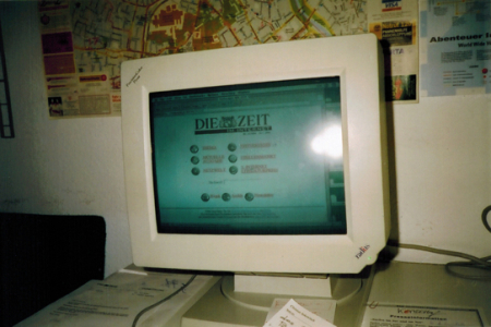 Screenshot der 1. Ausgabe der Zeit Online (aka Die Zeit im Internet)
